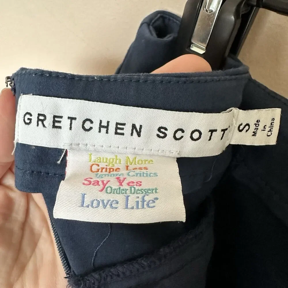 Gretchen Scott Performance Skippy Skort Women Sm Navy Blue Pockets Preppy Golf